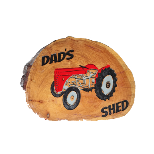 Macrocarpa 'Dad's Shed' Sign